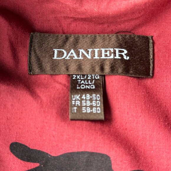 DANIER - Distressed Mens Leather Moto Jacket - 2XLT - Picture 8 of 10